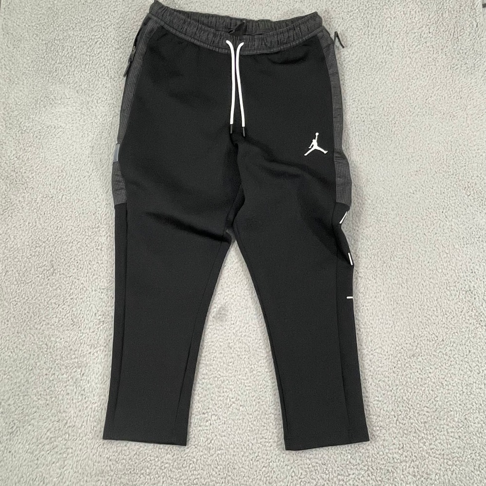 Nike Air Jordan Fleece Pants Men XL Black Dri-FIT Sportswear Lounge CV3172-010